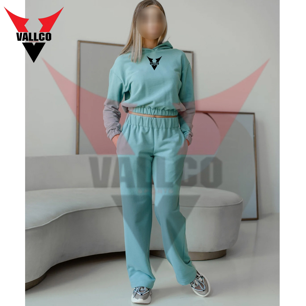 Casual Wear Comfort Fit Plus Size Cropped Hoodie & Pants Best Quality Women Wear Tracksuits - view 7