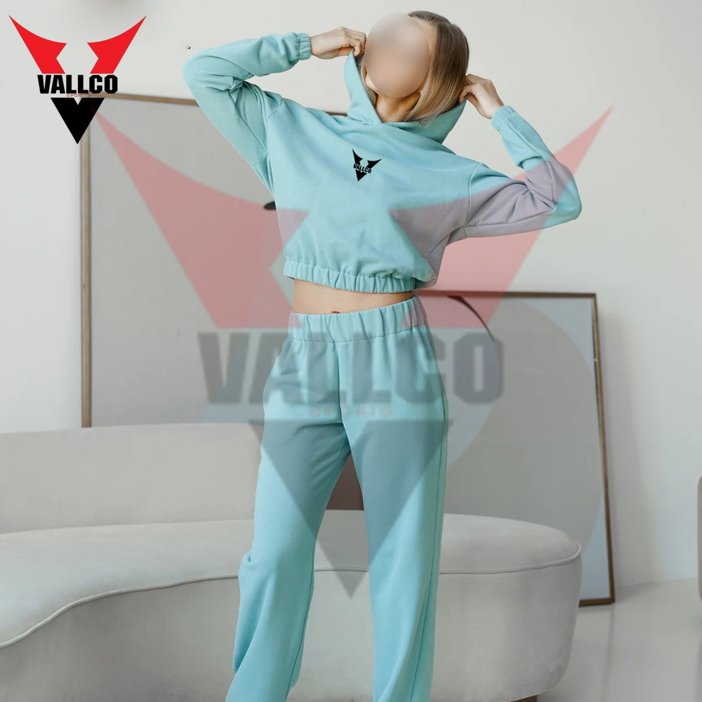 Casual Wear Comfort Fit Plus Size Cropped Hoodie & Pants Best Quality Women Wear Tracksuits - view 8