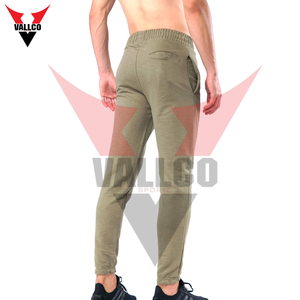 Autumn Winter Fleece Jogging Pants With Side Pockets High Waist Green Color Fleece Joggers - view 2