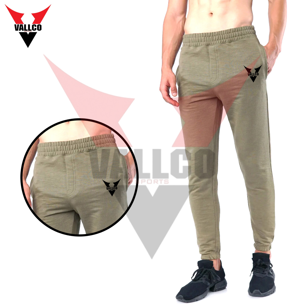 Autumn Winter Fleece Jogging Pants With Side Pockets High Waist Green Color Fleece Joggers - view 7