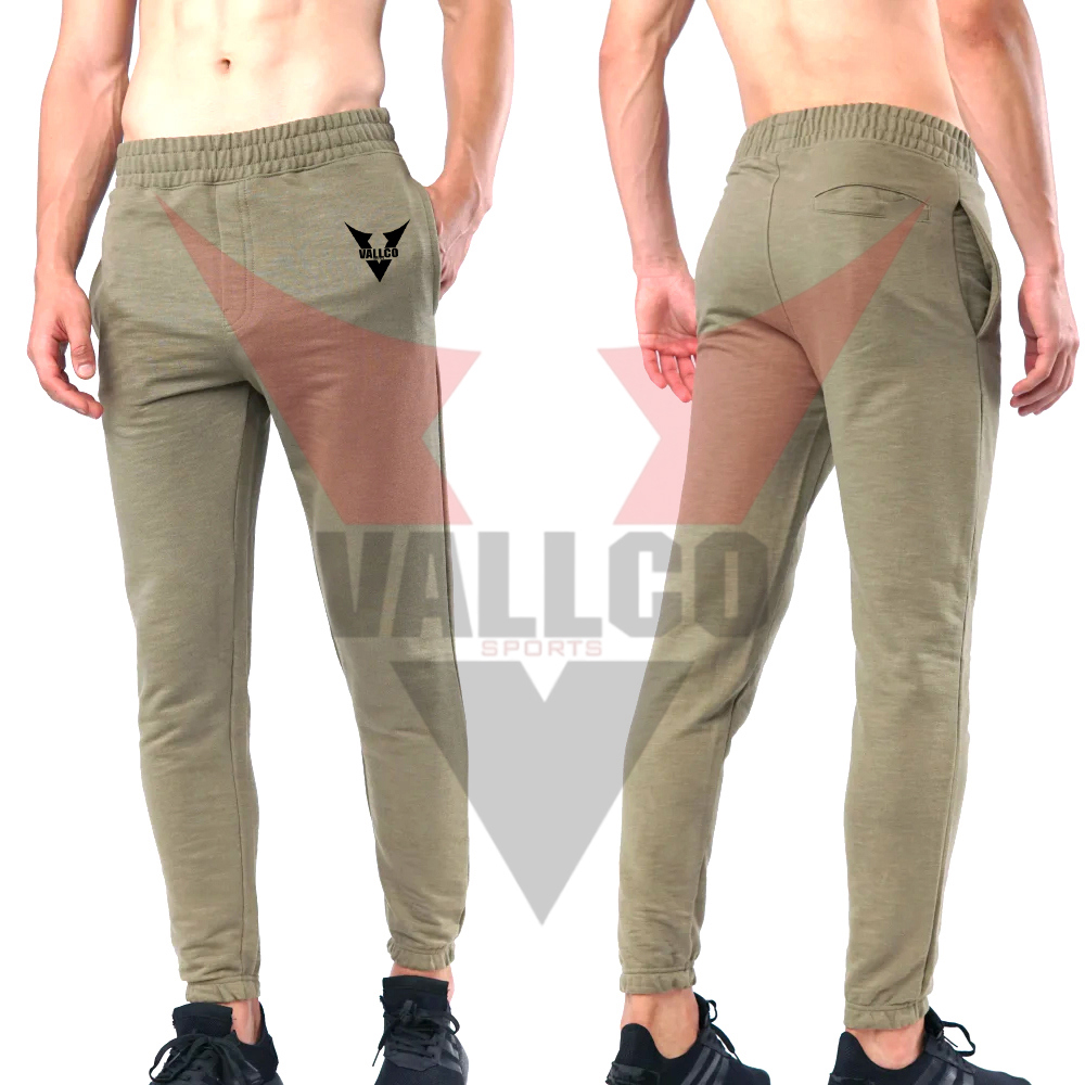 Autumn Winter Fleece Jogging Pants With Side Pockets High Waist Green Color Fleece Joggers - view 8