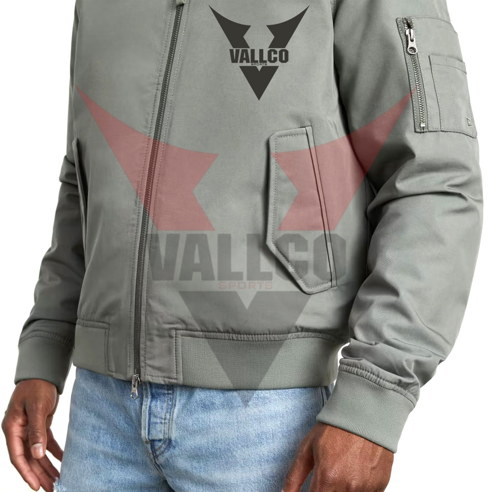 Wholesale Rate Breathable Unique Design Full Zipper Men Outer Wear Bomber Jacket - view 6