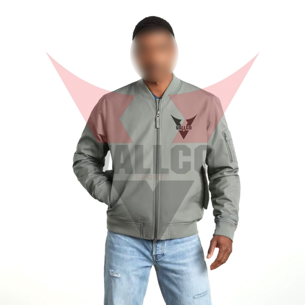Wholesale Rate Breathable Unique Design Full Zipper Men Outer Wear Bomber Jacket - view 7