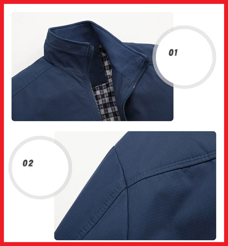 Wholesale Rate Breathable Unique Design Full Zipper Men Outer Wear Bomber Jacket - view 11