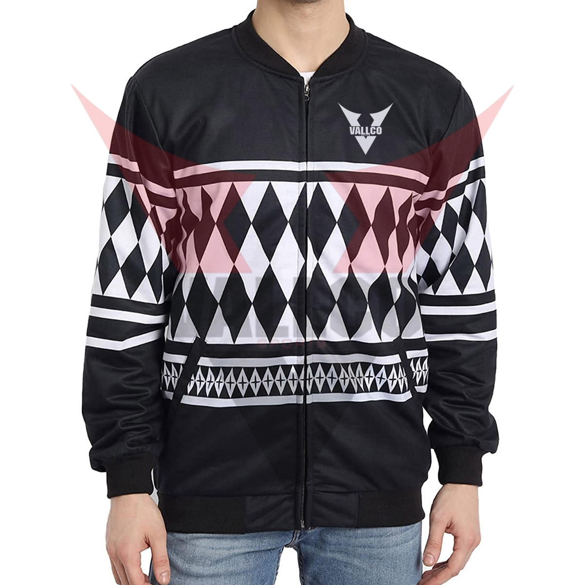 White And Black Contrast Color Good Selling Best Supplier OEM Service Latest Style Bomber Jackets
