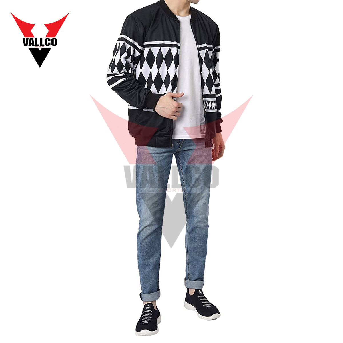 White And Black Contrast Color Good Selling Best Supplier OEM Service Latest Style Bomber Jackets - view 8