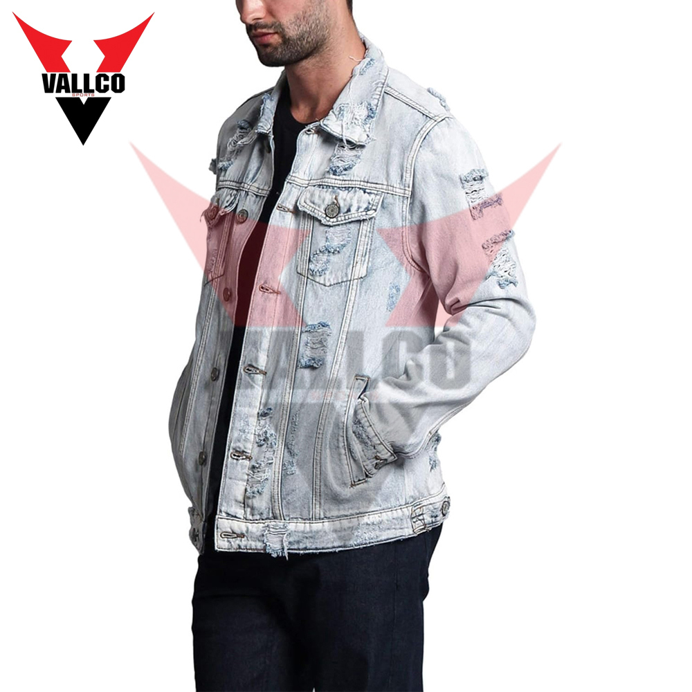 2024 In Reasonable Price Customized Made Unique Design Men Outer Wear Denim Jacket - view 2