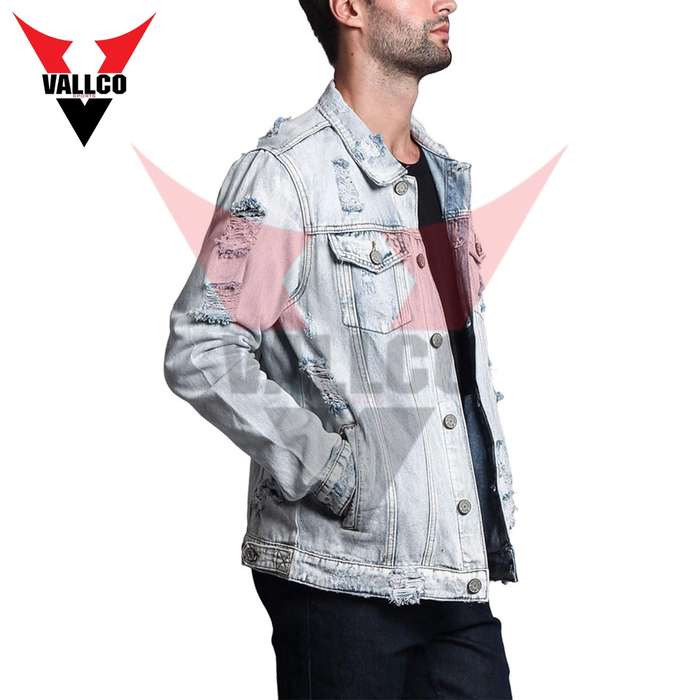 2024 In Reasonable Price Customized Made Unique Design Men Outer Wear Denim Jacket - view 10