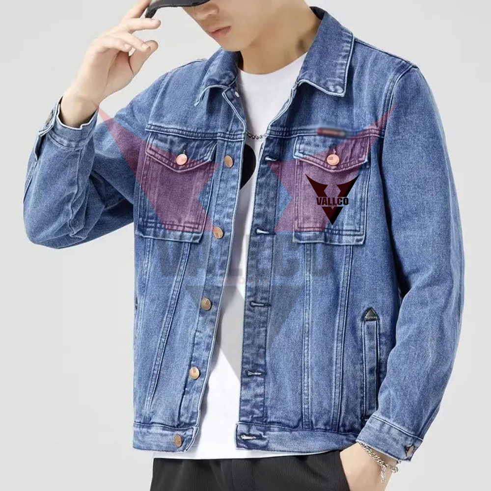 Make Your Own High Quality Best Selling Casual Wear Soft Touch Fabric Men Out Door Wear Denim Jacket - view 9