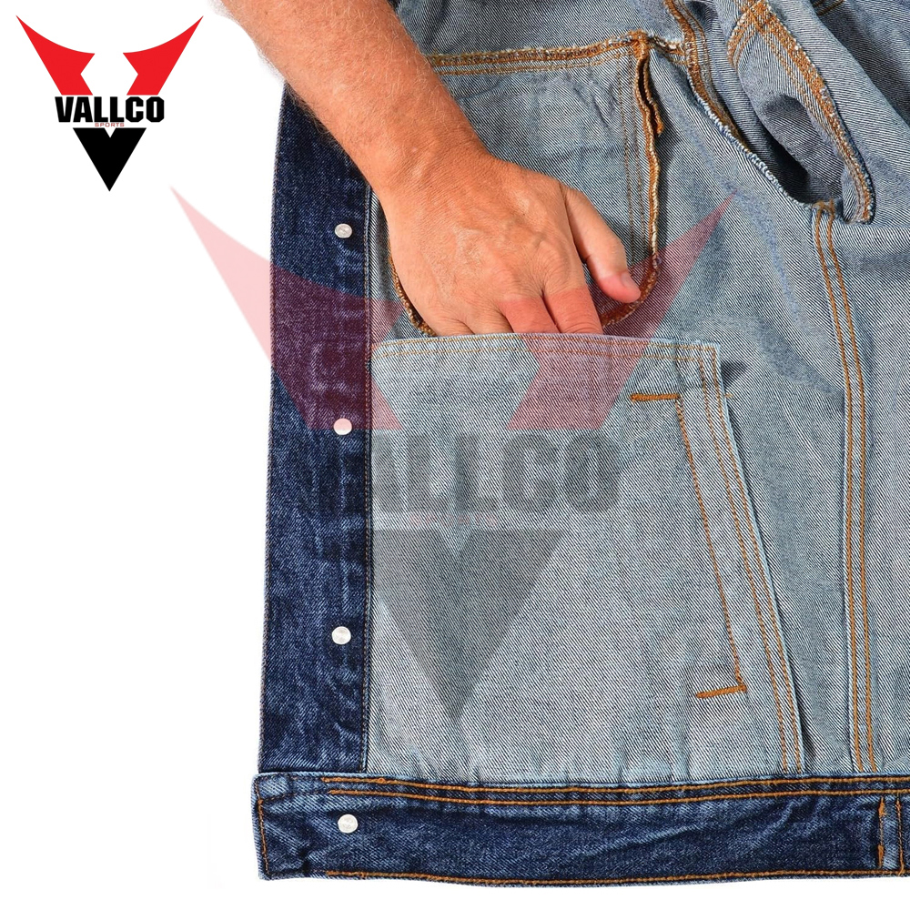 Comfortable Blue Color Make Own Newest Style OEM Service Best Soft Fabric Men Denim Jackets - view 5