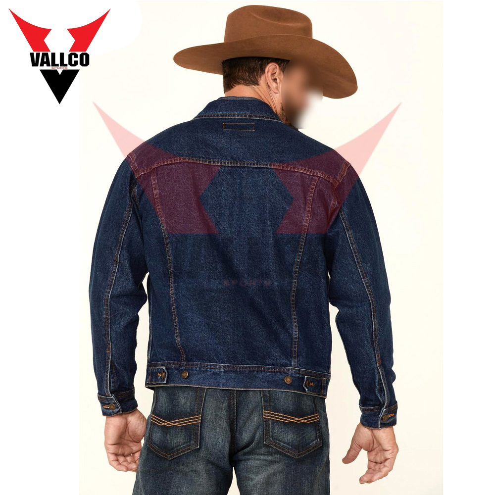 Comfortable Blue Color Make Own Newest Style OEM Service Best Soft Fabric Men Denim Jackets - view 11