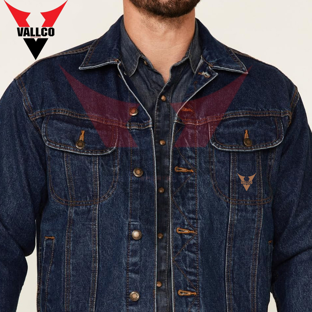 Comfortable Blue Color Make Own Newest Style OEM Service Best Soft Fabric Men Denim Jackets - view 12
