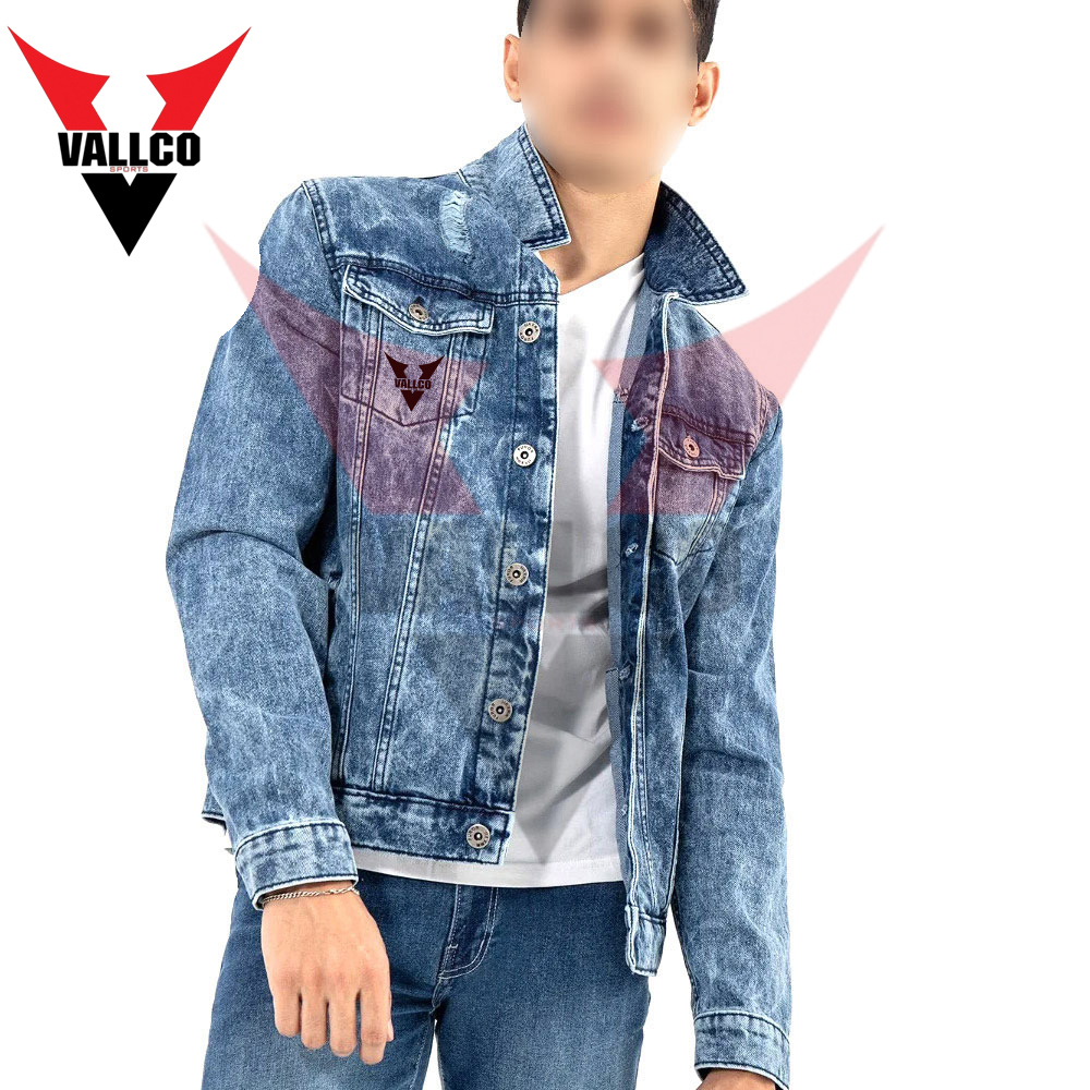 Personalized Popular Product Highest Quality Customized Logo Men Casual Wear Denim Jacket - view 5