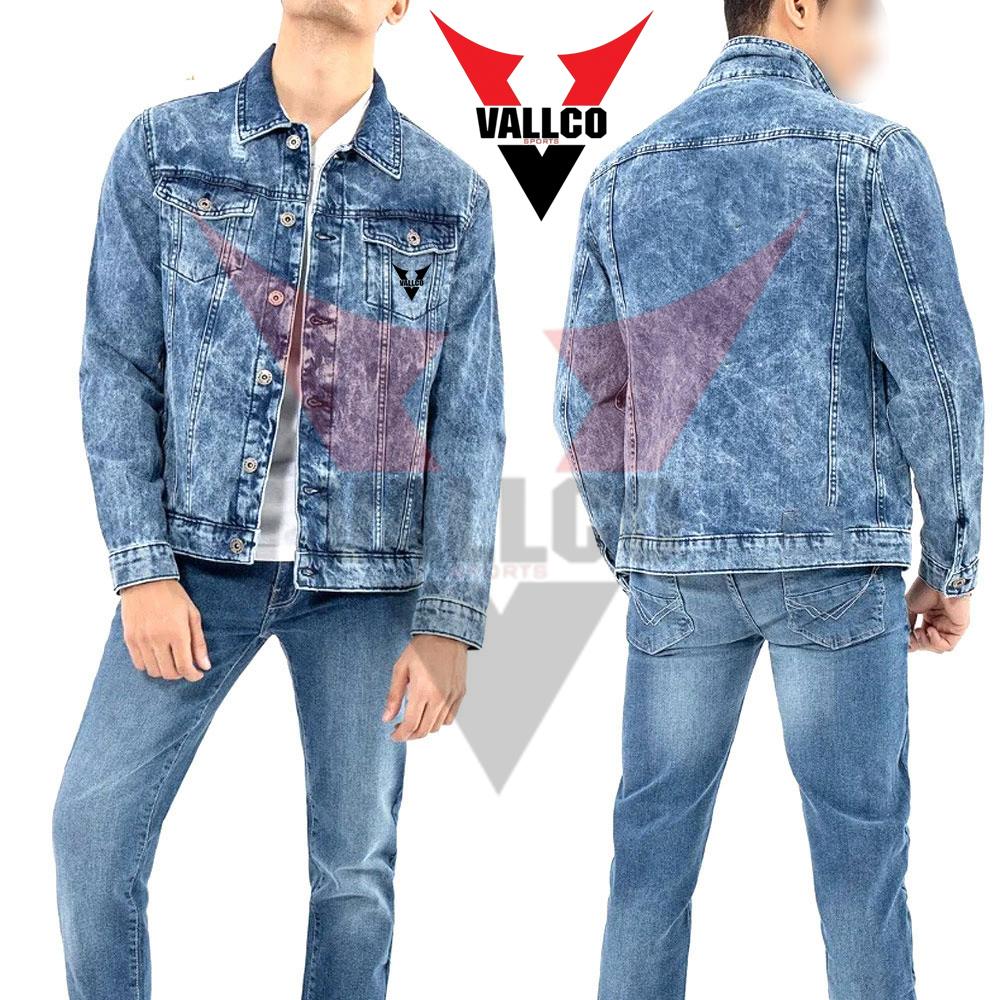 Personalized Popular Product Highest Quality Customized Logo Men Casual Wear Denim Jacket - view 6