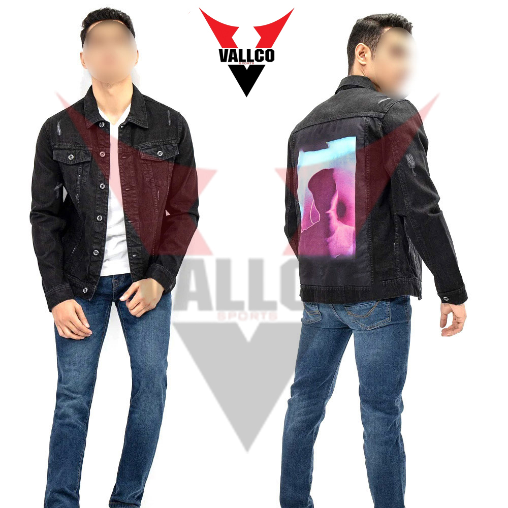 Best Sale New Branded Product Men Jacket, Customized Logo Print Fashion Wear Denim Jacket - view 7