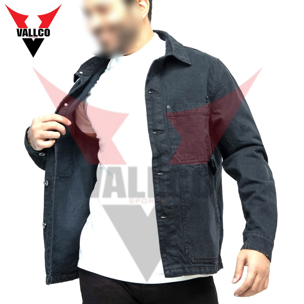 In Two Different Color Contrast Best Material Breathable Product Men Casual Wear Denim Jacket - view 12