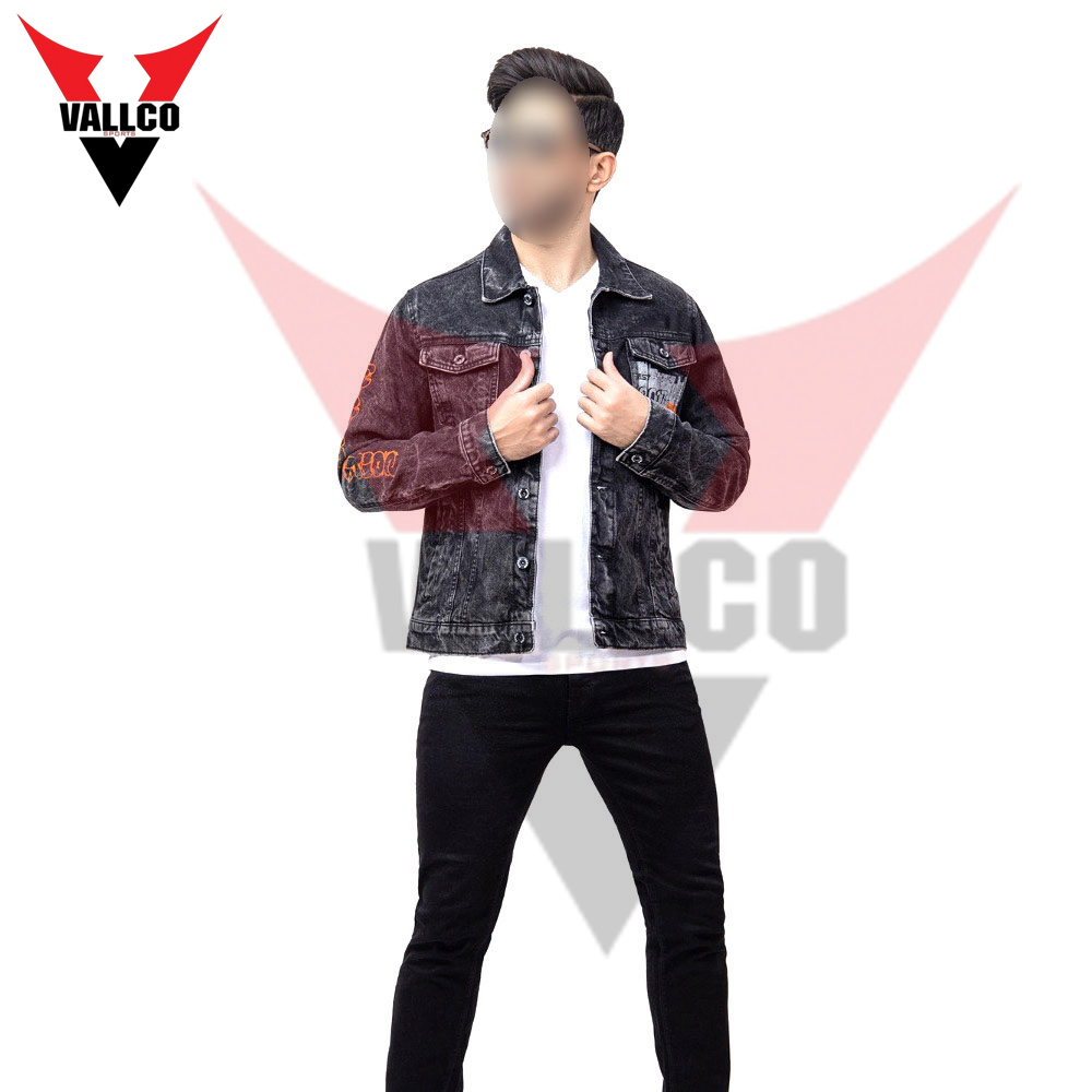 Top Sale Best Material Fabric Men Denim Jacket In Black Color Fashion Wear Product Men Denim Jacket  - view 3