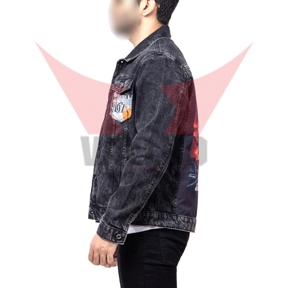 Top Sale Best Material Fabric Men Denim Jacket In Black Color Fashion Wear Product Men Denim Jacket  - view 8