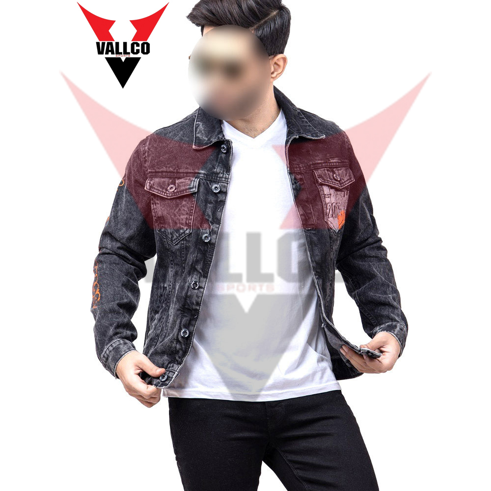 Top Sale Best Material Fabric Men Denim Jacket In Black Color Fashion Wear Product Men Denim Jacket  - view 9