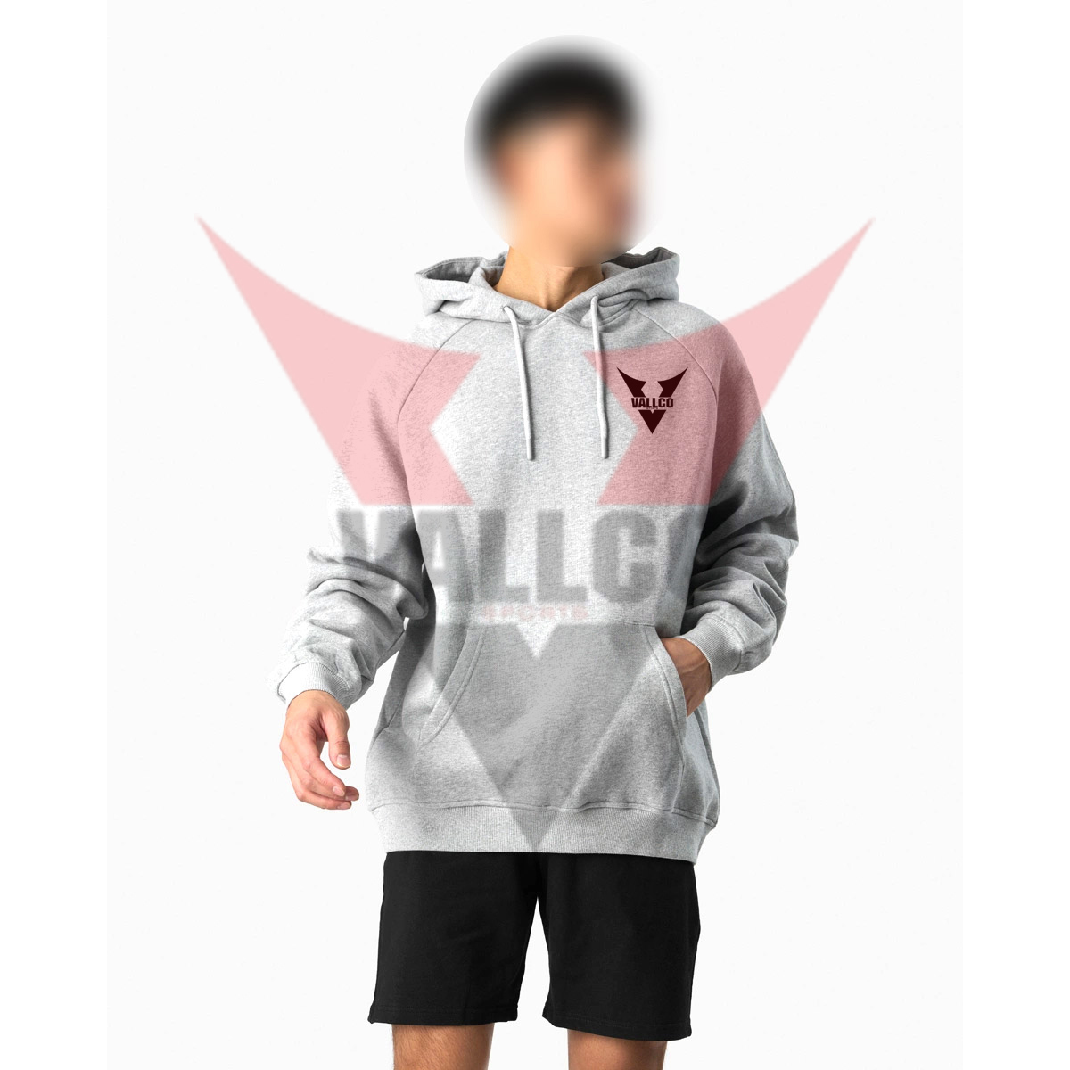 Outer Wear  Loose Fit Light Grey Color High Quality Comfortable Men Oversize Hoodies