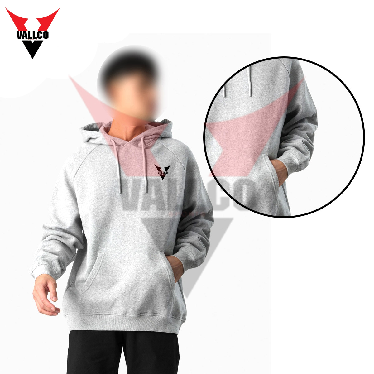 Outer Wear  Loose Fit Light Grey Color High Quality Comfortable Men Oversize Hoodies - view 5