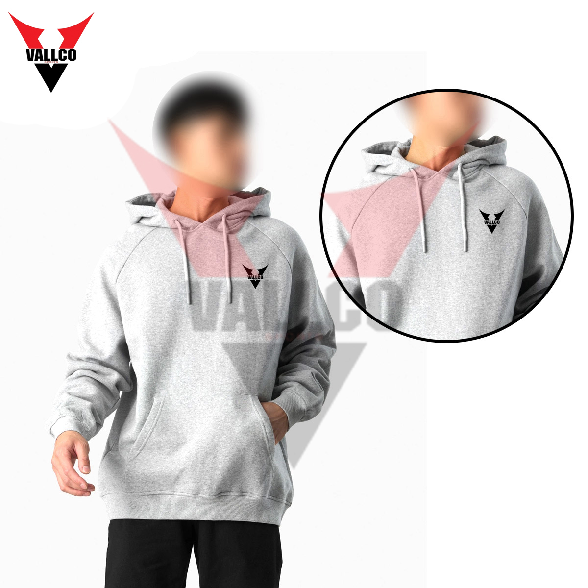 Outer Wear  Loose Fit Light Grey Color High Quality Comfortable Men Oversize Hoodies - view 6