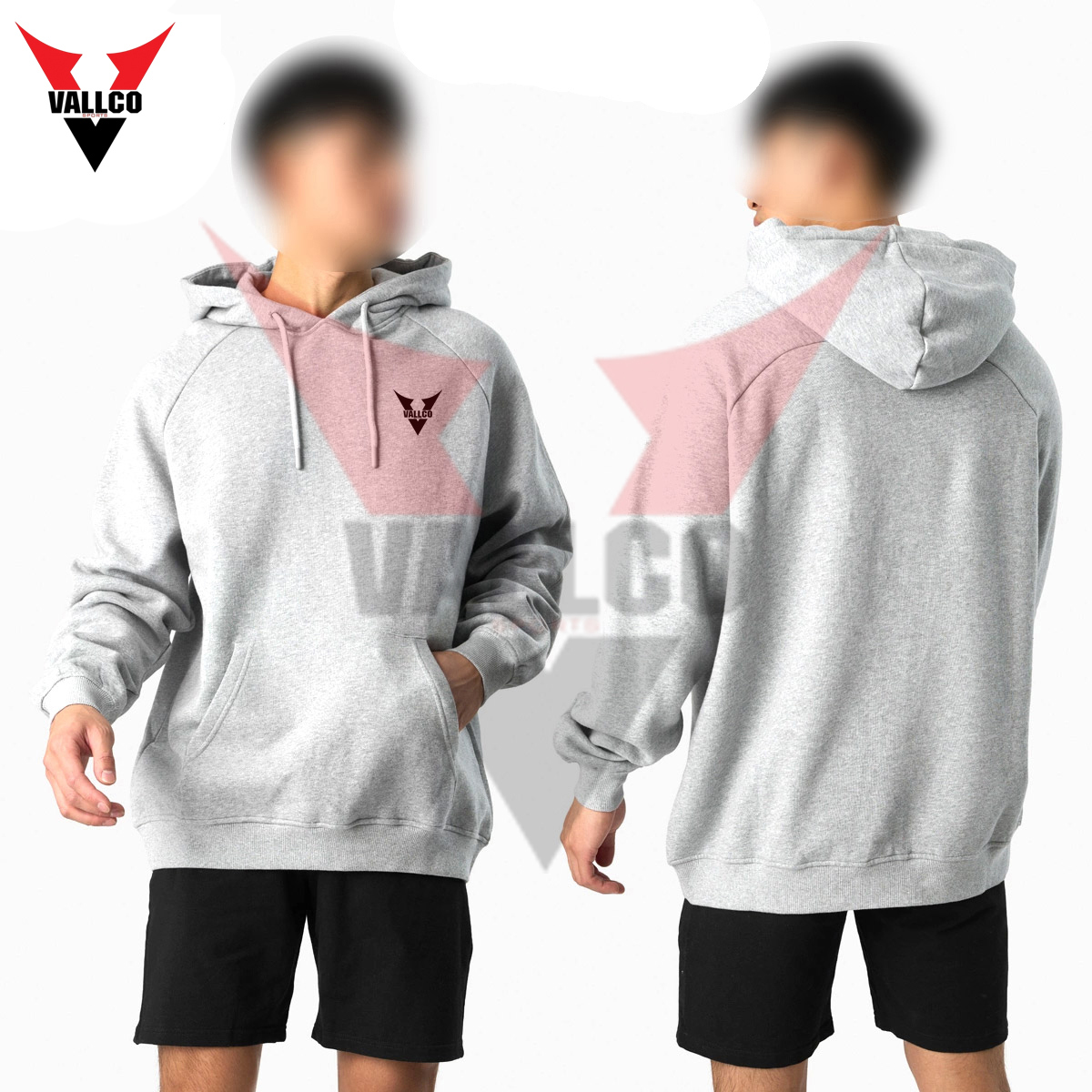 Outer Wear  Loose Fit Light Grey Color High Quality Comfortable Men Oversize Hoodies - view 15