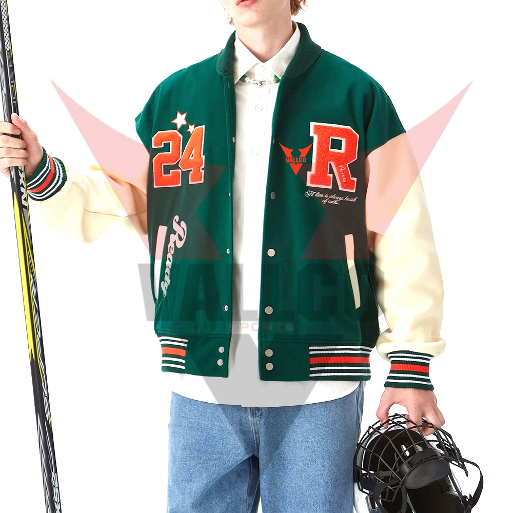 Premium Quality Wholesale Rate OEM Service Breathable Fabric Men Wear Varsity Jackets