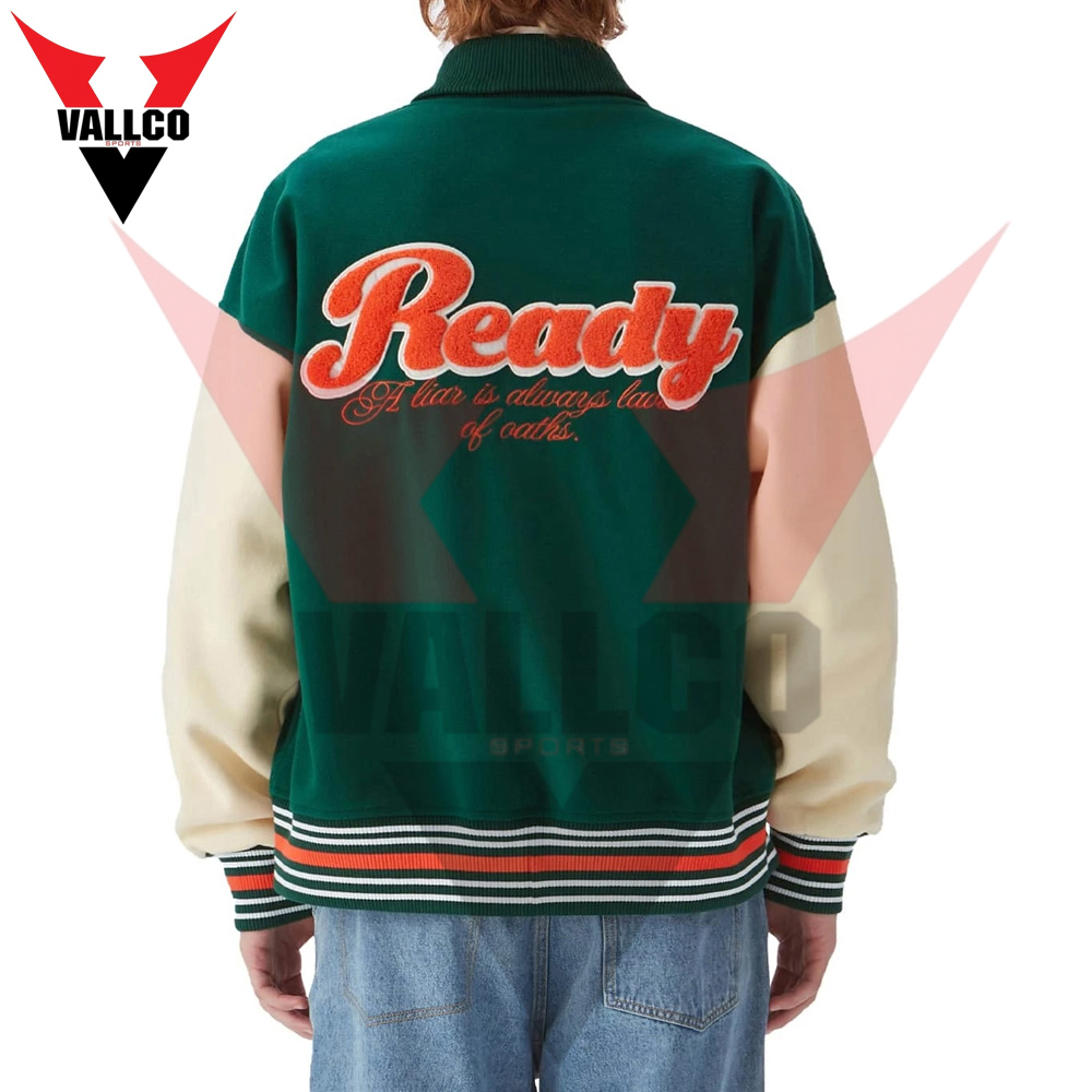 Premium Quality Wholesale Rate OEM Service Breathable Fabric Men Wear Varsity Jackets - view 3