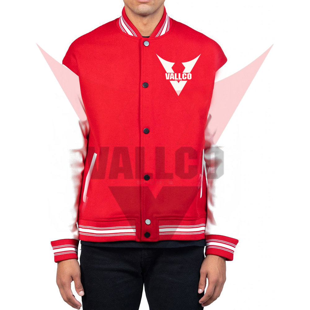 White Red Color Newest Design  Best Selling Highest Quality Street Wear Varsity Jackets