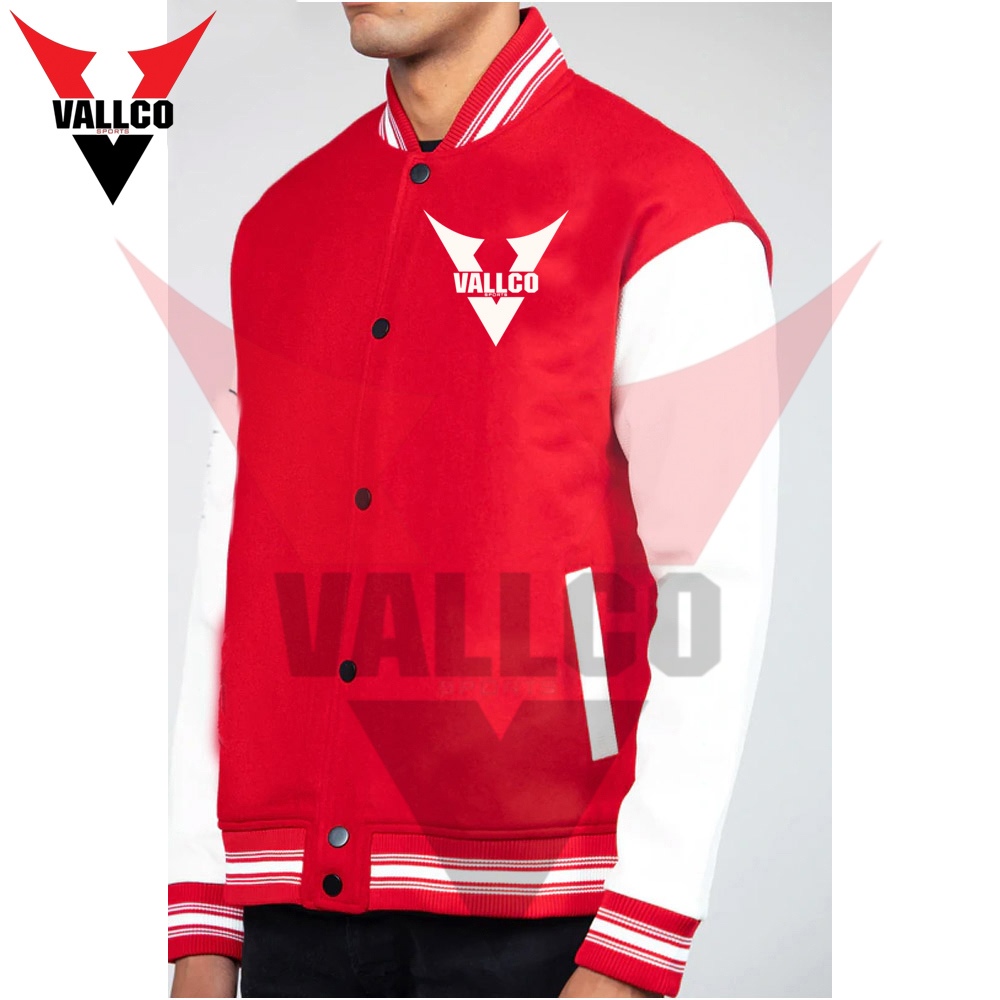 White Red Color Newest Design  Best Selling Highest Quality Street Wear Varsity Jackets - view 4