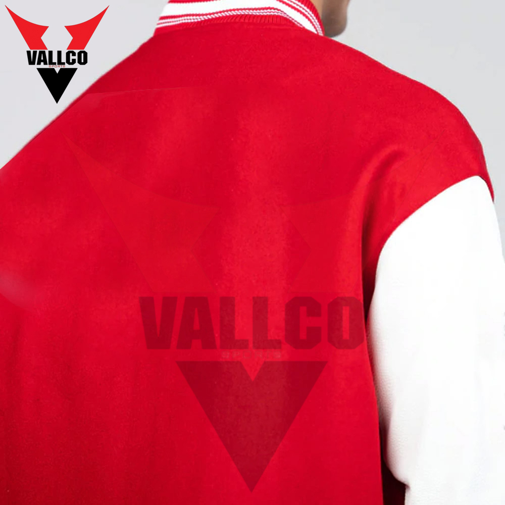 White Red Color Newest Design  Best Selling Highest Quality Street Wear Varsity Jackets - view 6