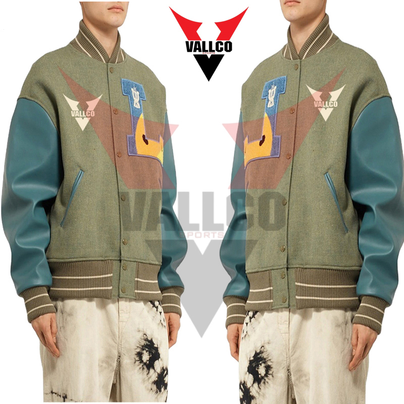 2024 Red And White Contrast Good Selling Highest Quality Make Own Men Outer Wear Varsity Jacket - view 5