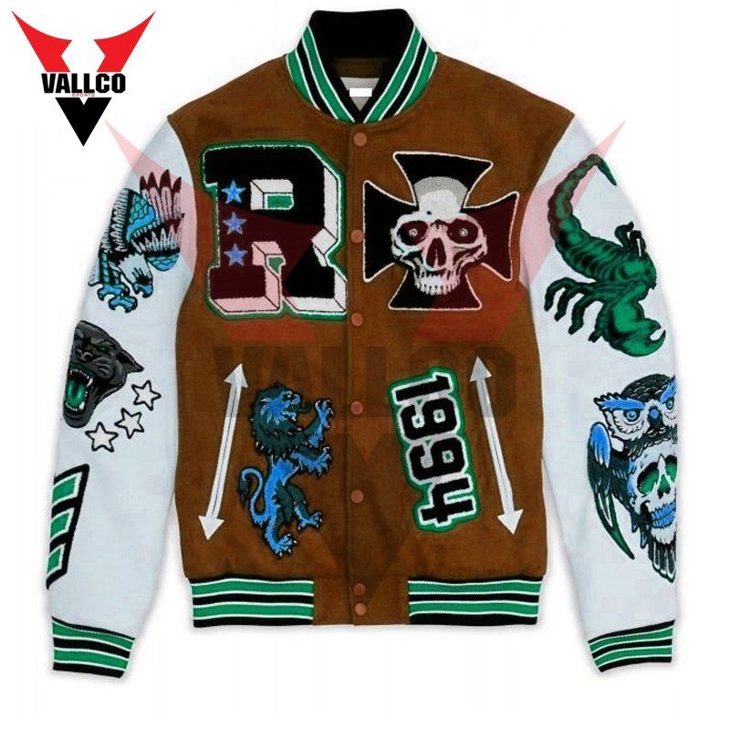High Quality Make Own Best Supplier Breathable Newest Design Men Wear Varsity Jackets - view 3