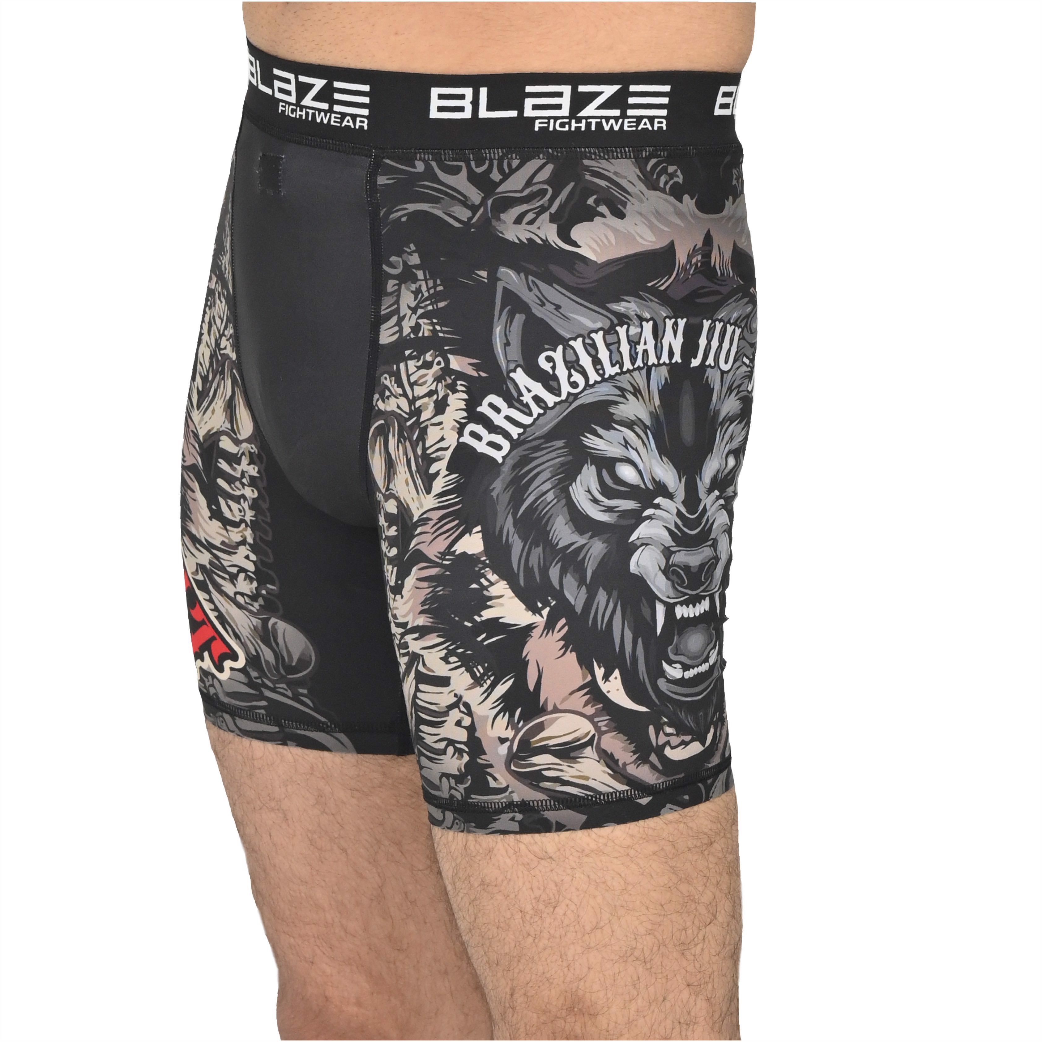 custom sublimation compression short running bjj workout short training and athlete compressinshort - view 2