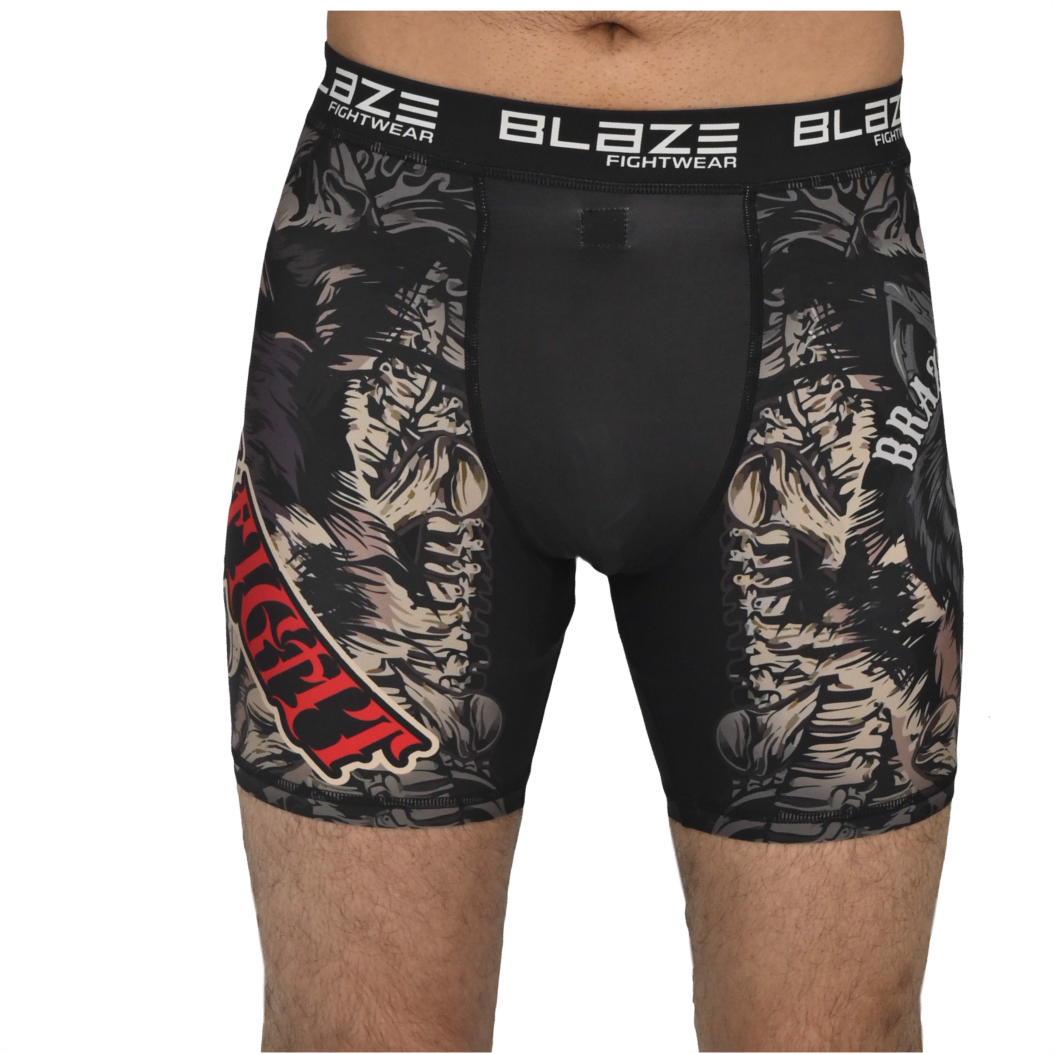 custom sublimation compression short running bjj workout short training and athlete compressinshort - view 3