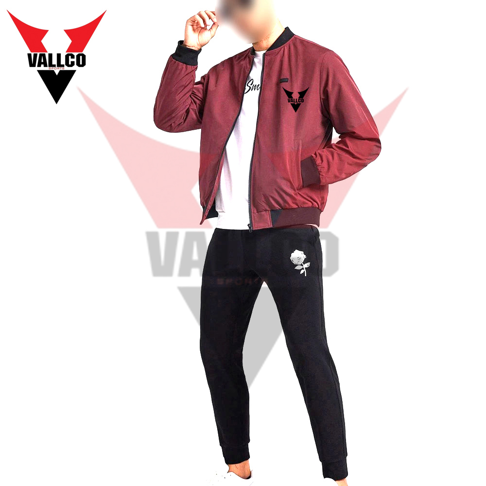 Mahroon Color With Black Stripe Good Selling High Quality Winter Wear Comfortable Men Bomber Jackets - view 3