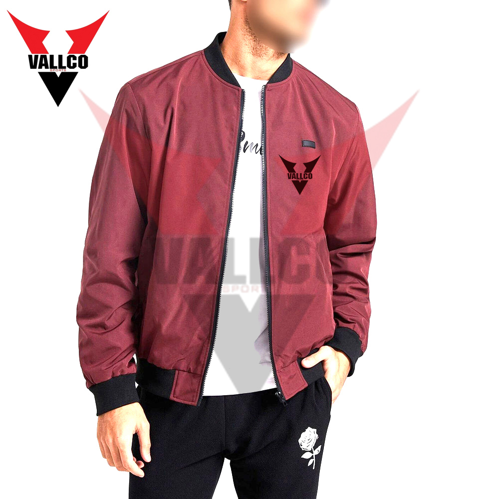 Mahroon Color With Black Stripe Good Selling High Quality Winter Wear Comfortable Men Bomber Jackets - view 16