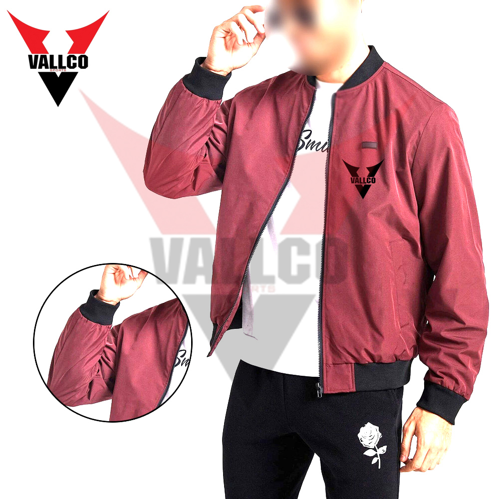 Mahroon Color With Black Stripe Good Selling High Quality Winter Wear Comfortable Men Bomber Jackets - view 18