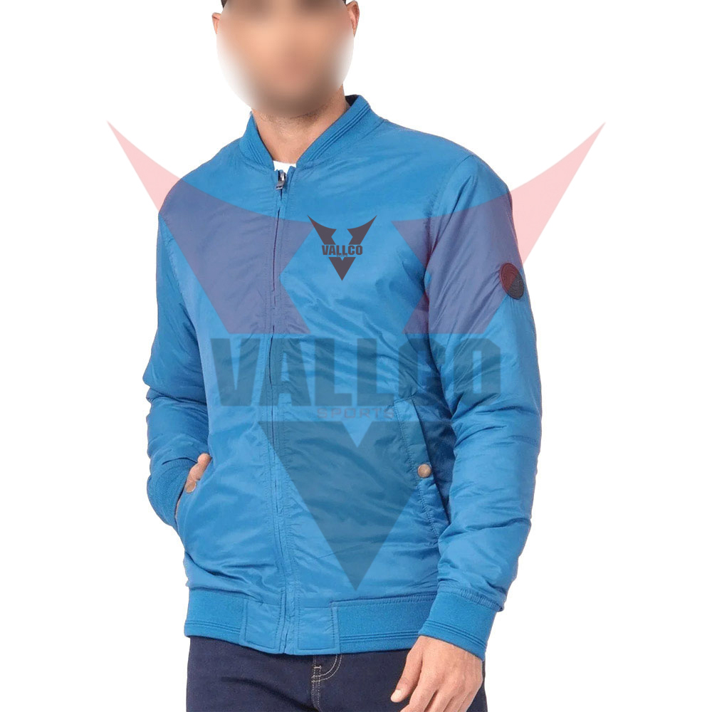  Blue Color Make Own Newest Style OEM Service Latest Style Best Soft Fabric Men Bomber Jackets