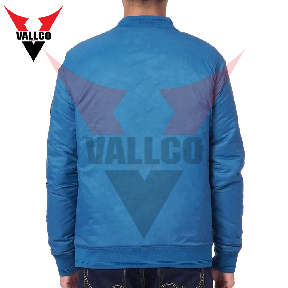  Blue Color Make Own Newest Style OEM Service Latest Style Best Soft Fabric Men Bomber Jackets - view 4