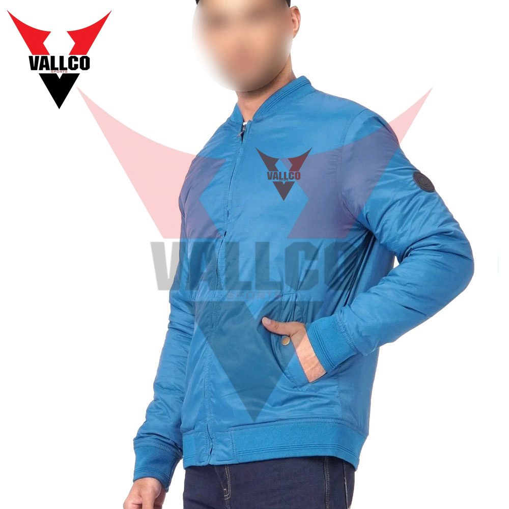  Blue Color Make Own Newest Style OEM Service Latest Style Best Soft Fabric Men Bomber Jackets - view 5