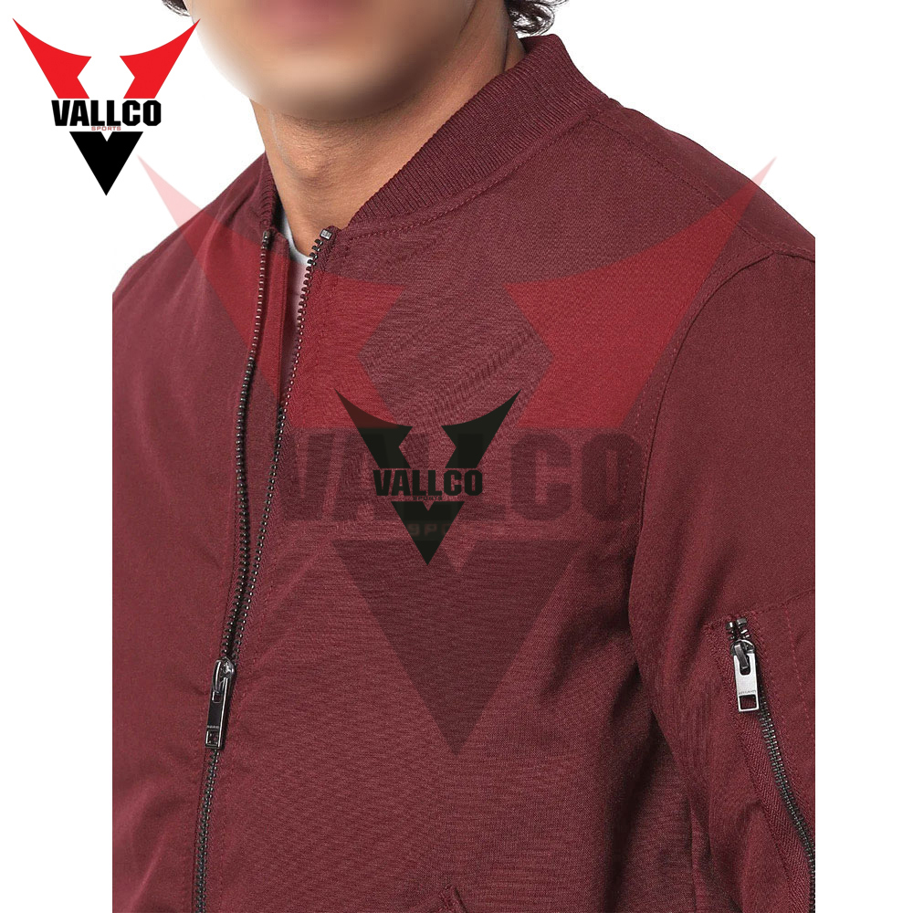 Mahroon Color Good Selling Highest Quality Comfortable Best Fabric Outer Wear Men Bomber Jackets - view 6