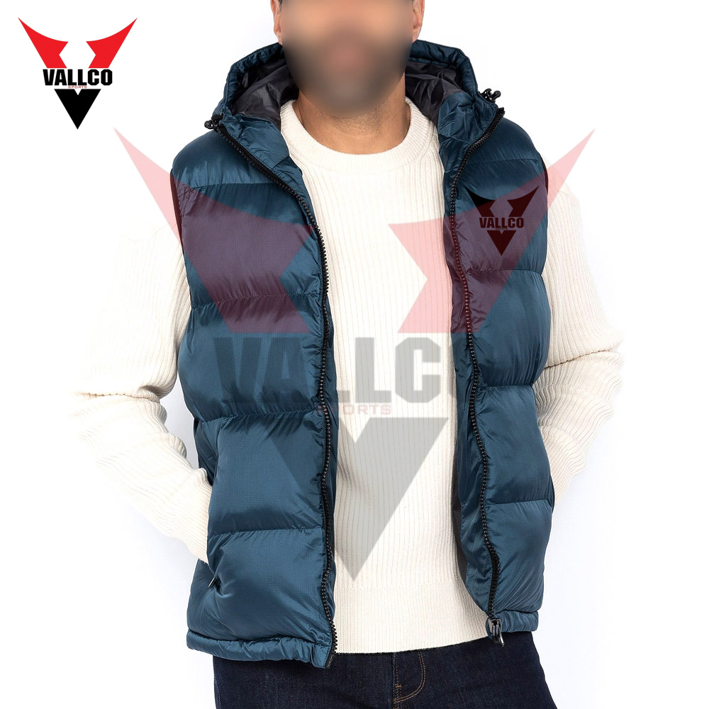 In One Solid Color Highest Quality Make Your Own Men Wear Sleeveless Puffer Jackets - view 4