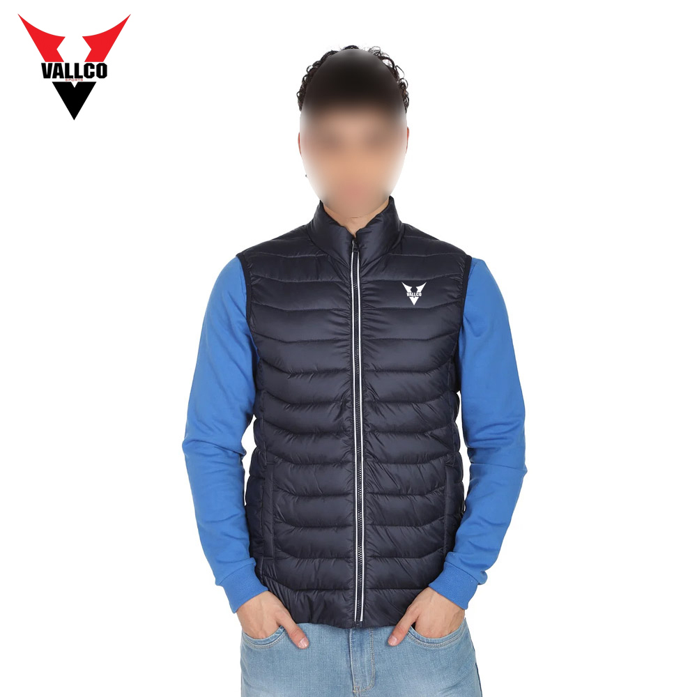Wholesale Rate With Best Quality Outer Wear Men Navy Stand Collar Sleeveless Solid Puffer Jacket - view 10