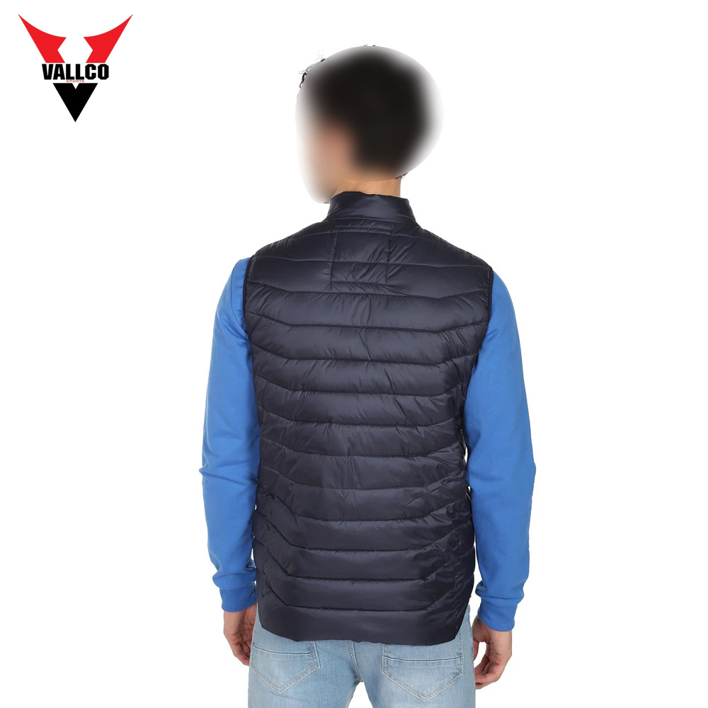 Wholesale Rate With Best Quality Outer Wear Men Navy Stand Collar Sleeveless Solid Puffer Jacket - view 18