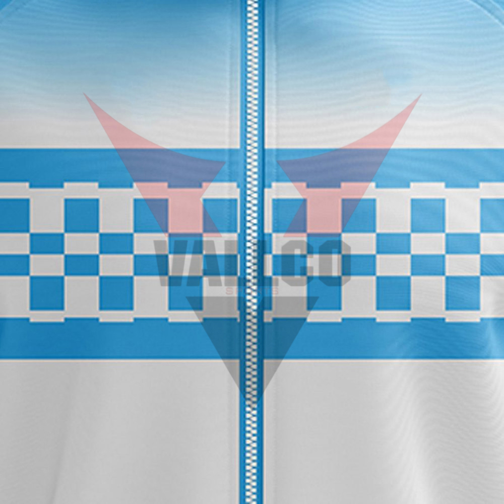 In Blue And White Colors Best Soft Touch Material Wholesale Price Durable Sublimation Jackets - view 6