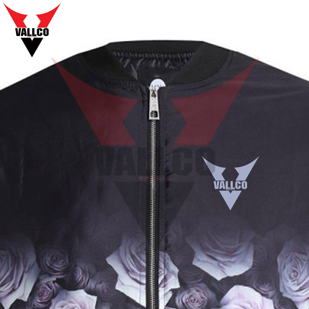 Customized Made Big Tall Black Rose  Printed Men Jacket Best Quality Sublimation Jackets For Winter - view 7