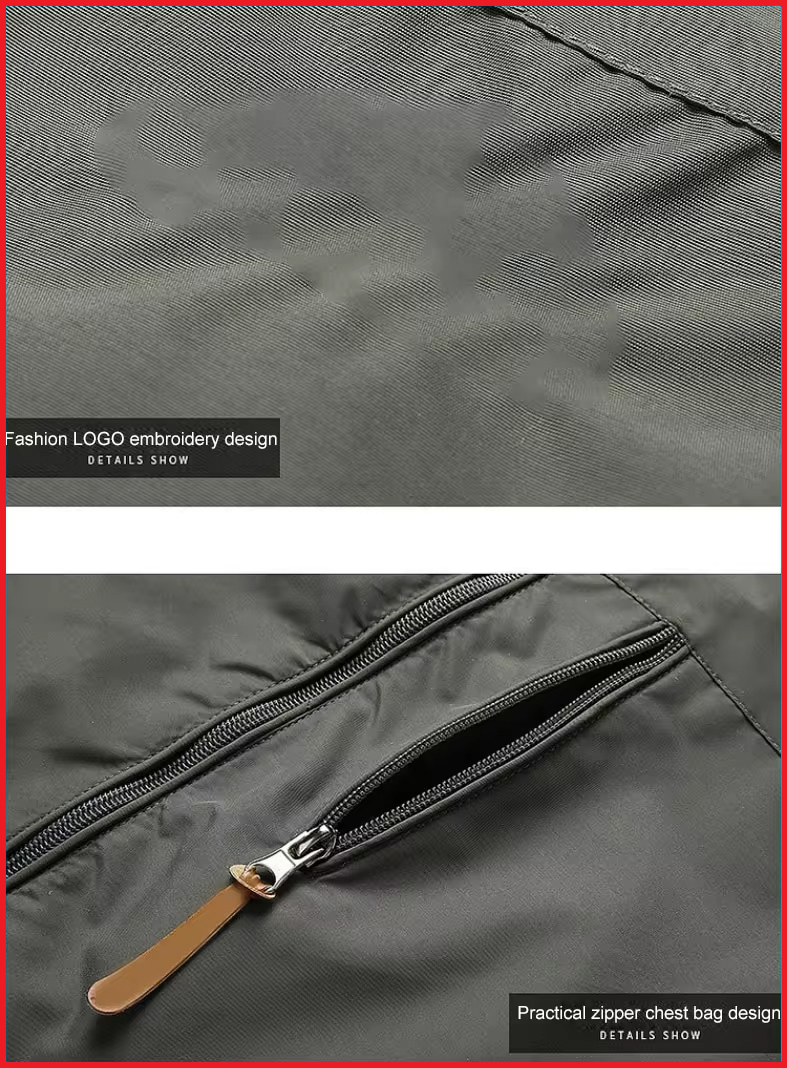 Stand Collar Windbreaker Jacket Autumn Spring Season Street Wear Stylish Windbreaker Jacket - view 17