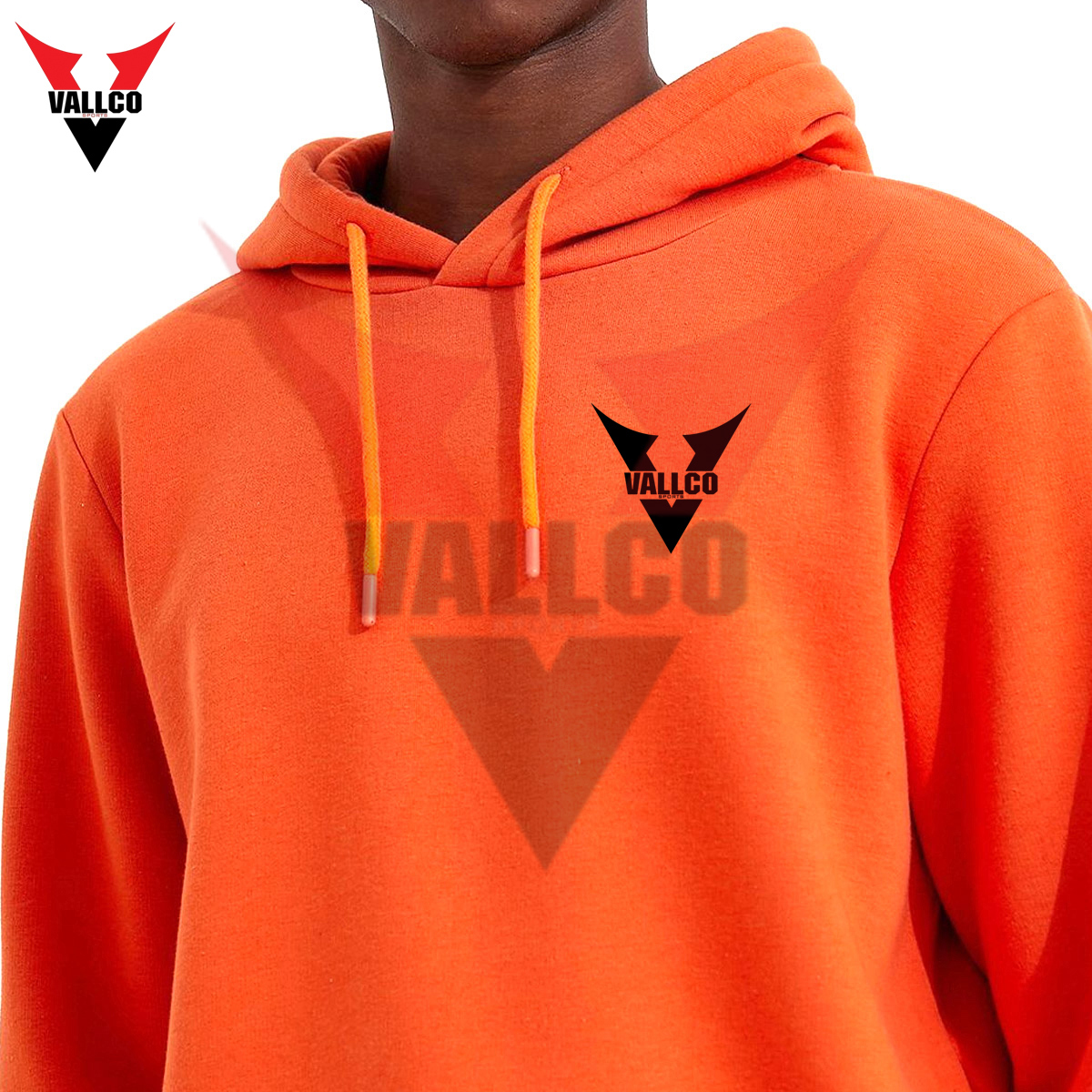 Best Quality Product Pullover Style Side Pocket Fall Winter Wear In Orange Color Oversize Hoodies  - view 3